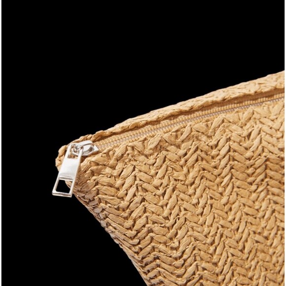 NWT Show Me Your Mumu Sunseeker Tote Bag Canvas Straw Slouchy White Beige Large - Picture 8 of 10